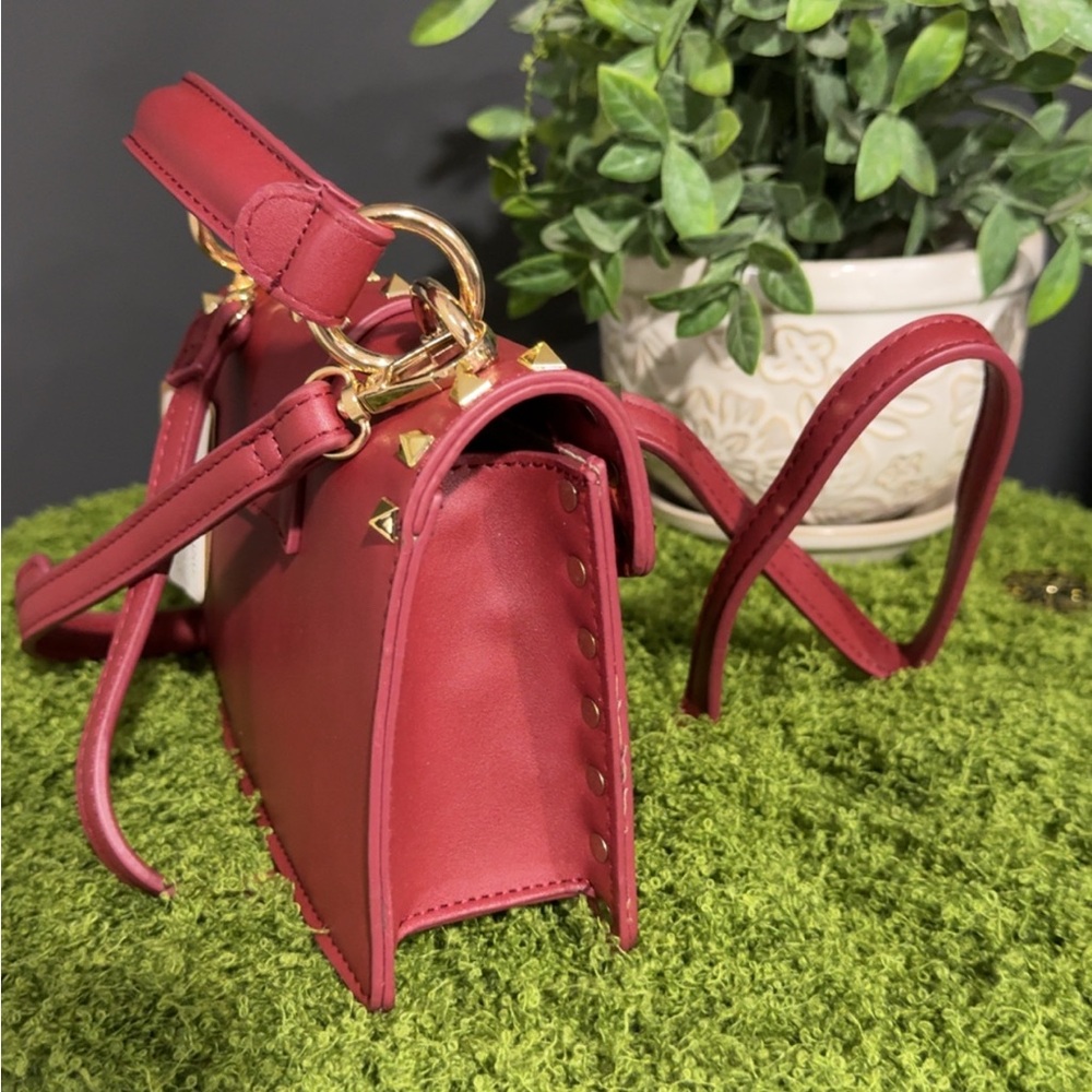 Red Studded Handbag - Picture 2 of 2